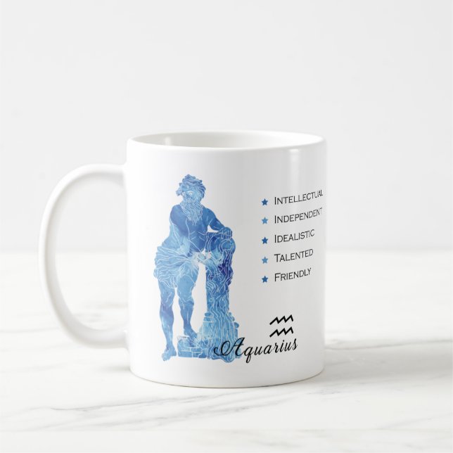 Aquarius Zodiac Traits Mug (Left)