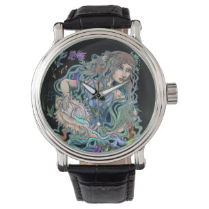 Aquarius Zodiac wrist watch