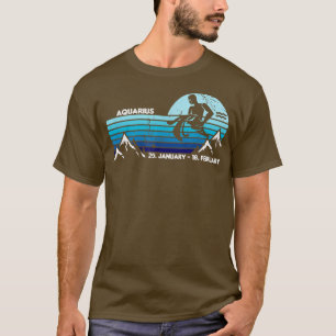 Aquarius ZodiacRetro Starry Night 11 T-Shirt