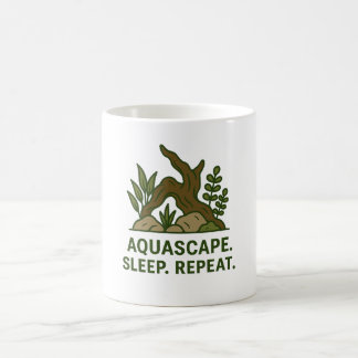 Aquascape. Sleep. Repeat. – Minimalist Aquarium Coffee Mug