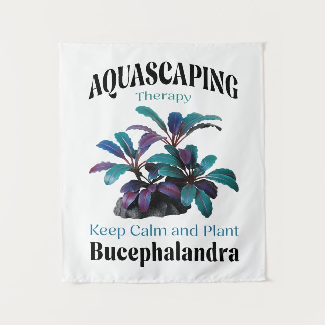 Aquascaping Therapy – Keep Calm and Plant Bucephal Tapestry (Front)