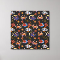 Aquatic animals pattern | ocean underwater life 11