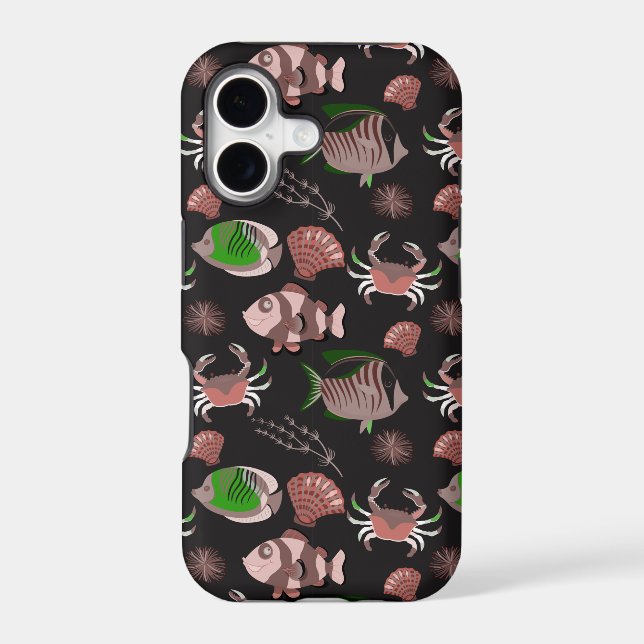 Aquatic animals pattern | ocean underwater life 12 (Back)