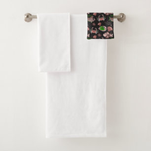 Aquatic animals pattern ocean underwater life 12 bath towel set