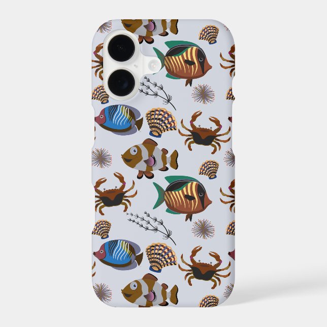 Aquatic animals pattern | ocean underwater life 14 (Back)