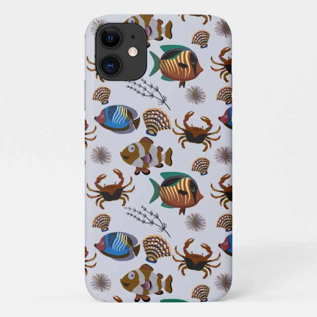 Aquatic animals pattern | ocean underwater life 14 Case-Mate iPhone case (Back)