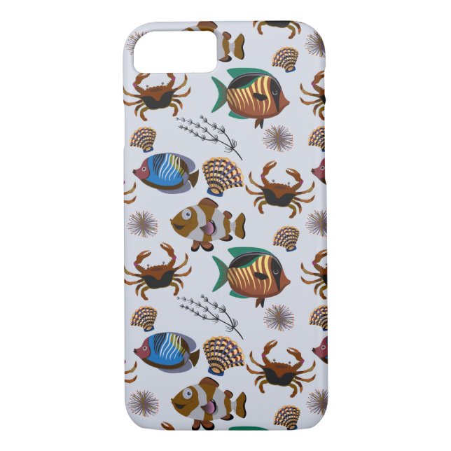Aquatic animals pattern | ocean underwater life 14 Case-Mate iPhone case (Back)