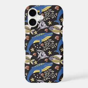 Aquatic animals pattern ocean underwater life 17