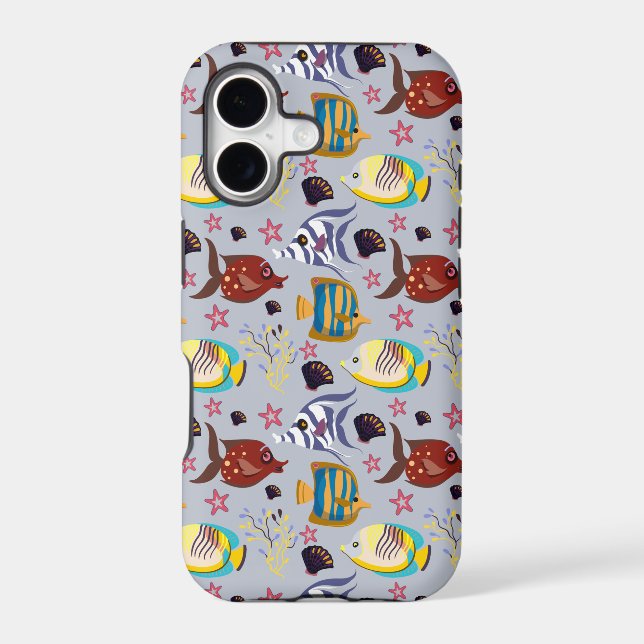Aquatic animals pattern | ocean underwater life 2 (Back)