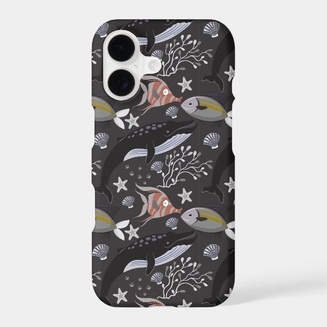 Aquatic animals pattern | ocean underwater life 20 (Back)