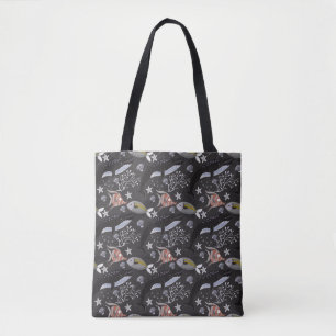 Aquatic animals pattern ocean underwater life 20 tote bag