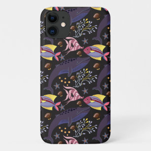 Aquatic animals pattern   ocean underwater life 21 iPhone 11 case