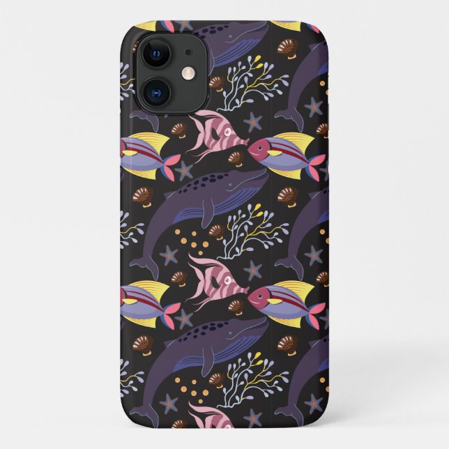 Aquatic animals pattern | ocean underwater life 21 Case-Mate iPhone case (Back)