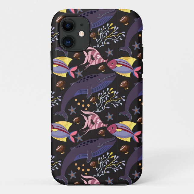 Aquatic animals pattern | ocean underwater life 21 Case-Mate iPhone case (Back)