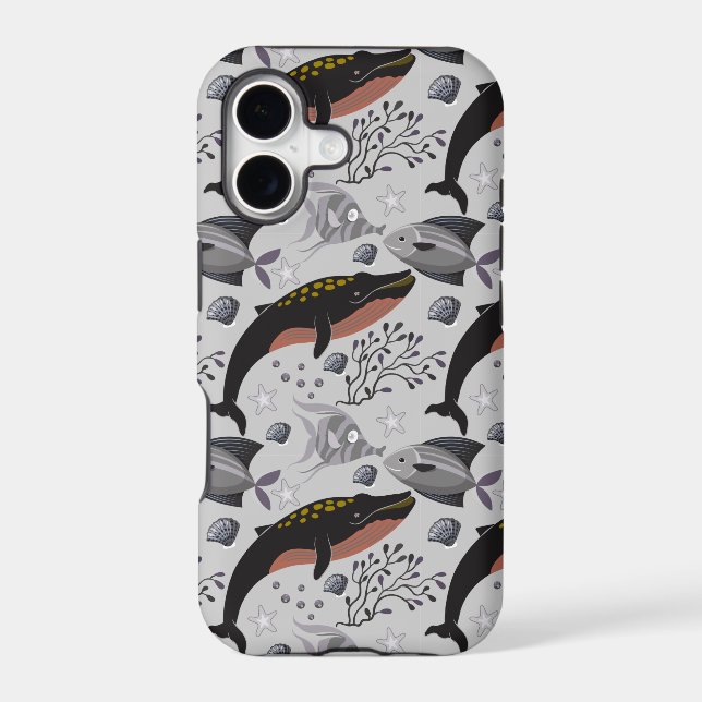 Aquatic animals pattern | ocean underwater life 22 (Back)