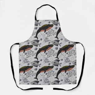 Aquatic animals pattern   ocean underwater life 22 apron