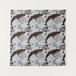 Aquatic animals pattern   ocean underwater life 22 tapestry