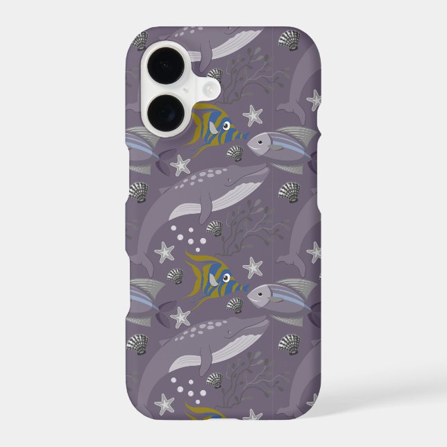 Aquatic animals pattern | ocean underwater life 24 (Back)