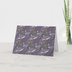 Aquatic animals pattern ocean underwater life 24 card