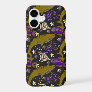 Aquatic animals pattern ocean underwater life 25