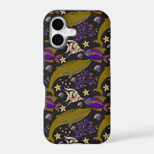 Aquatic animals pattern ocean underwater life 25