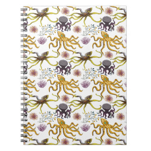Aquatic animals pattern   ocean underwater life 26 notebook