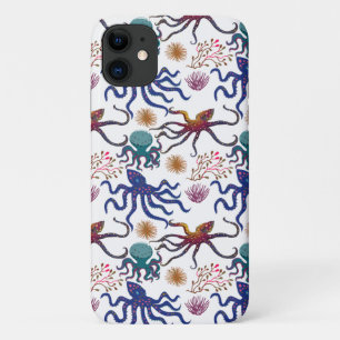 Aquatic animals pattern   ocean underwater life 27 iPhone 11 case