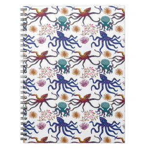 Aquatic animals pattern   ocean underwater life 27 notebook
