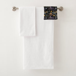 Aquatic animals pattern ocean underwater life 29 bath towel set