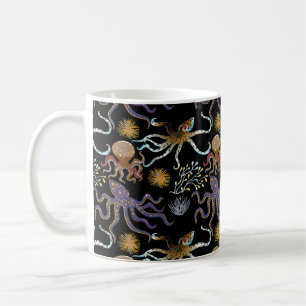 Aquatic animals pattern   ocean underwater life 29 coffee mug