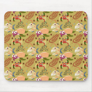 Aquatic animals pattern   ocean underwater life 31 mouse mat
