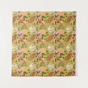 Aquatic animals pattern ocean underwater life 31 tapestry