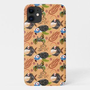 Aquatic animals pattern   ocean underwater life 32 iPhone 11 case
