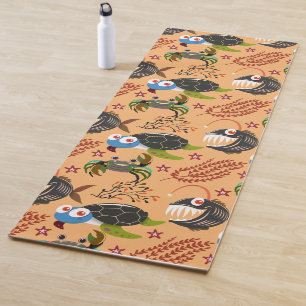 Aquatic animals pattern ocean underwater life 32 yoga mat