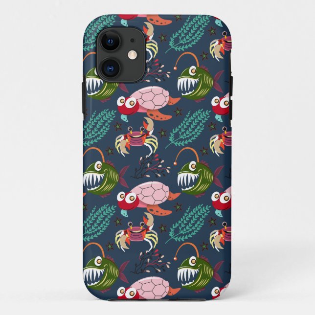 Aquatic animals pattern | ocean underwater life 34 Case-Mate iPhone case (Back)