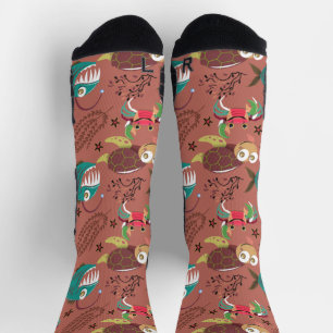 Aquatic animals pattern   ocean underwater life 35 socks