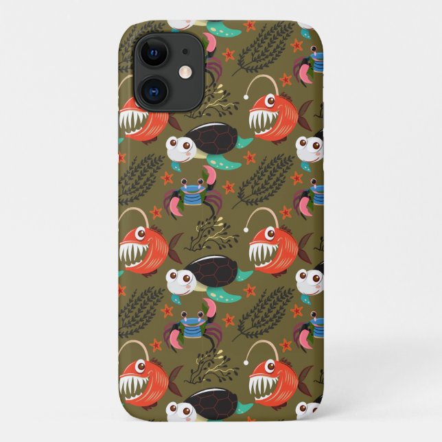 Aquatic animals pattern | ocean underwater life 36 Case-Mate iPhone case (Back)
