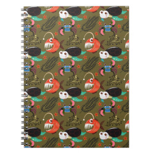 Aquatic animals pattern ocean underwater life 36 notebook