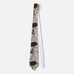 Aquatic animals pattern   ocean underwater life 37 tie