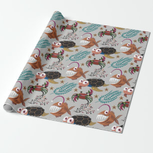 Aquatic animals pattern   ocean underwater life 37 wrapping paper
