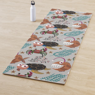 Aquatic animals pattern   ocean underwater life 37 yoga mat