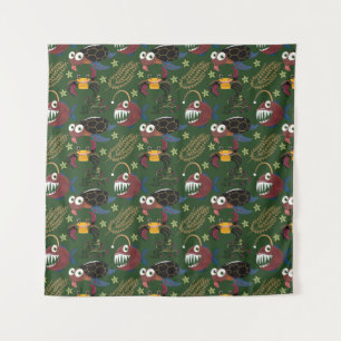 Aquatic animals pattern ocean underwater life 38 tapestry