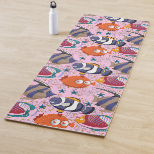 Aquatic animals pattern ocean underwater life 39 yoga mat