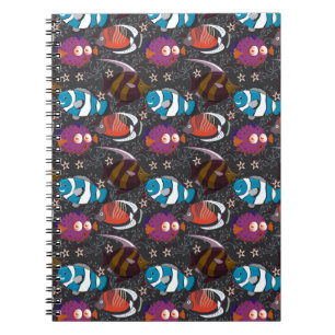 Aquatic animals pattern   ocean underwater life 43 notebook