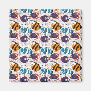 Aquatic animals pattern ocean underwater life 44 magnet