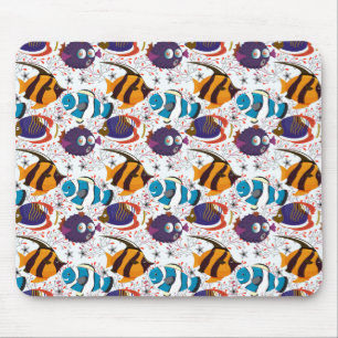 Aquatic animals pattern   ocean underwater life 44 mouse mat