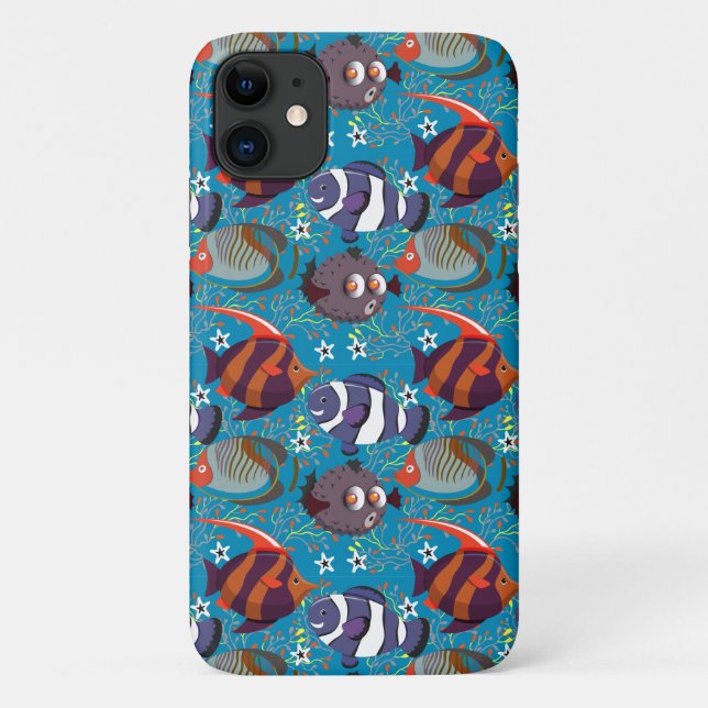 Aquatic animals pattern | ocean underwater life 45 Case-Mate iPhone case (Back)