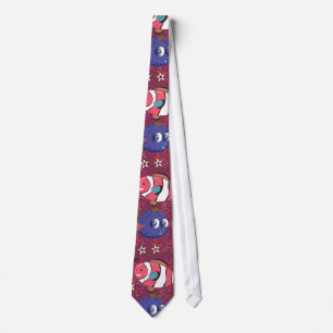 Aquatic animals pattern   ocean underwater life 46 tie
