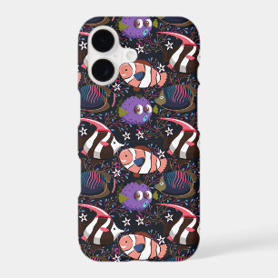 Aquatic animals pattern ocean underwater life 47