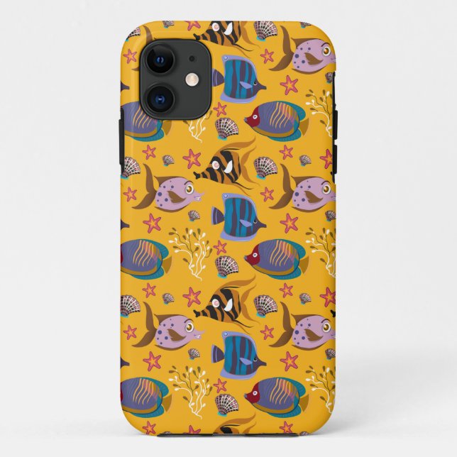 Aquatic animals pattern | ocean underwater life 6 Case-Mate iPhone case (Back)